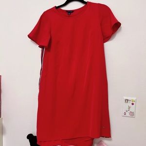 tommy hilfiger red shirt dress bnwt